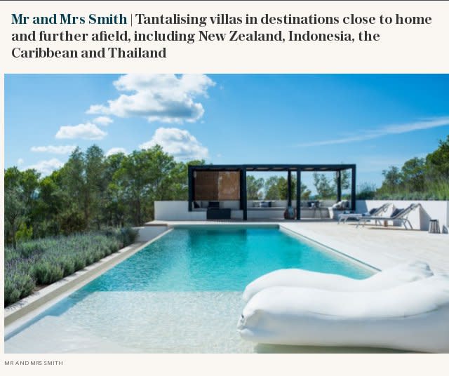 V2 | Mr and Mrs Smith | Tantalising villas in destinations close to home and further afield, including New Zealand, Indonesia, the Caribbean and Thailand