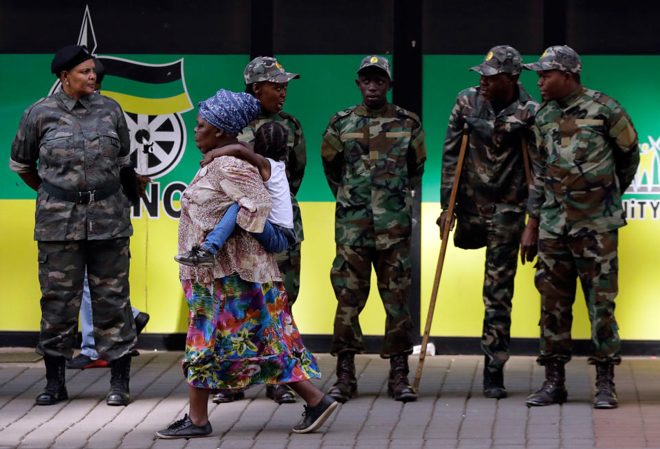 Outside ANC headquarters in Johannesburg, South Africa