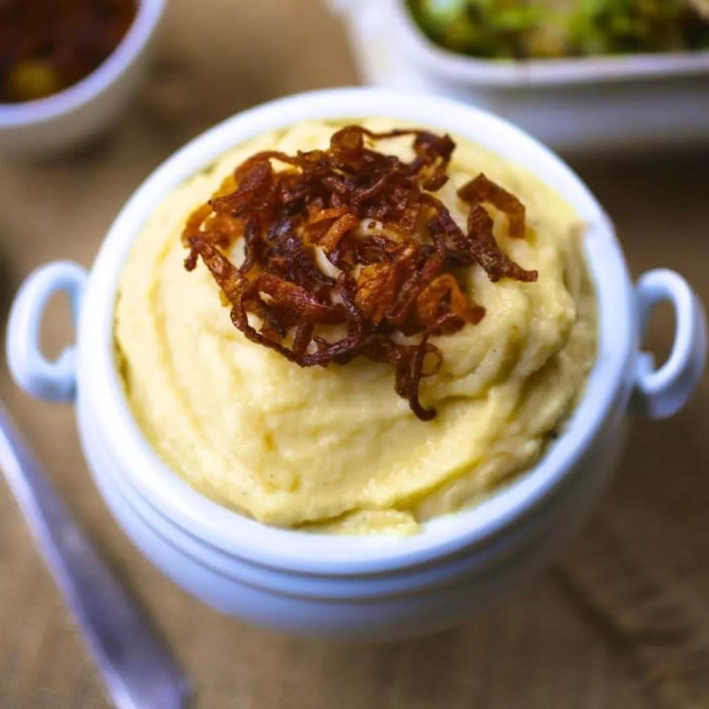 <p>Nerds with Knives</p><p>Whipped rutabaga is a fluffy, creamy side dish that will make your Thanksgiving sparkle – especially when paired with crisped shallots.</p><p><strong>Get the recipe: <a href="https://nerdswithknives.com/whipped-rutabaga-crispy-shallots/" rel="nofollow noopener" target="_blank" data-ylk="slk:Whipped Rutabaga with Crispy Shallots;elm:context_link;itc:0;sec:content-canvas" class="link rapid-noclick-resp"><em>Whipped Rutabaga with Crispy Shallots</em></a></strong></p><p><strong>Related: <a href="https://parade.com/1209630/felicialim/red-potato-recipes/" rel="nofollow noopener" target="_blank" data-ylk="slk:70 Smashed, Mashed and Roasted Red Potato Recipes;elm:context_link;itc:0;sec:content-canvas" class="link rapid-noclick-resp">70 Smashed, Mashed and Roasted Red Potato Recipes</a></strong></p>