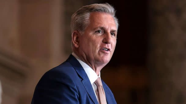 PHOTO: House Minority Leader Kevin McCarthy speaks in Washington, May 18, 2022. (Oliver Contreras/Getty Images, FILE)