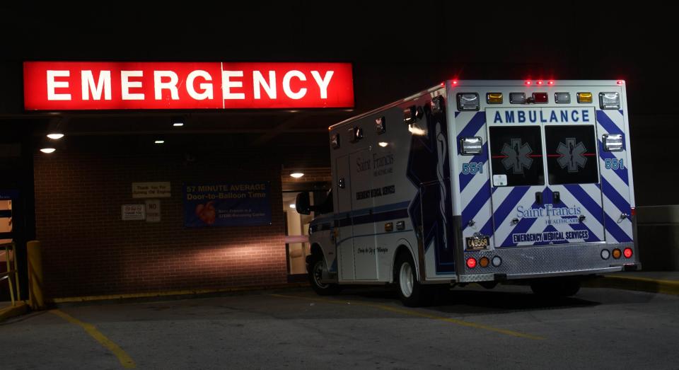 A file photo of the St. Francis Hospital emergency room in the City of Wilmington.