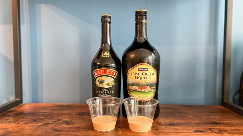 Bailey's and Kirkland Irish cream liqueur