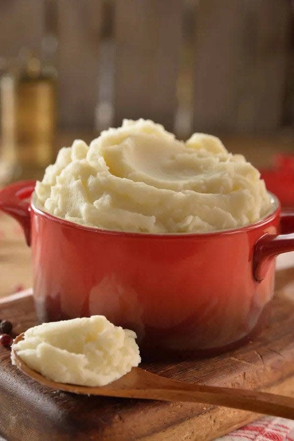 Perfect, fluffy mashed potatoes.