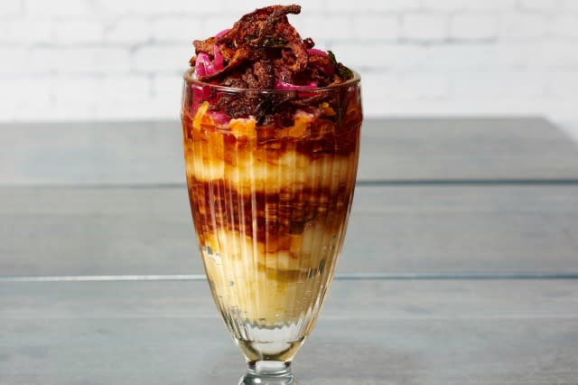 Pulled pork sundae