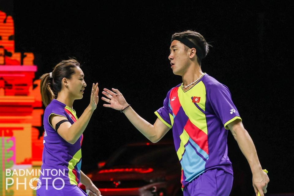 鄧俊文（右）及謝影雪（Copyright : Badmintonphoto | Courtesy of BWF）