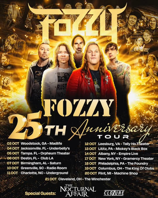 fozzy 2024 25th anniversary tour