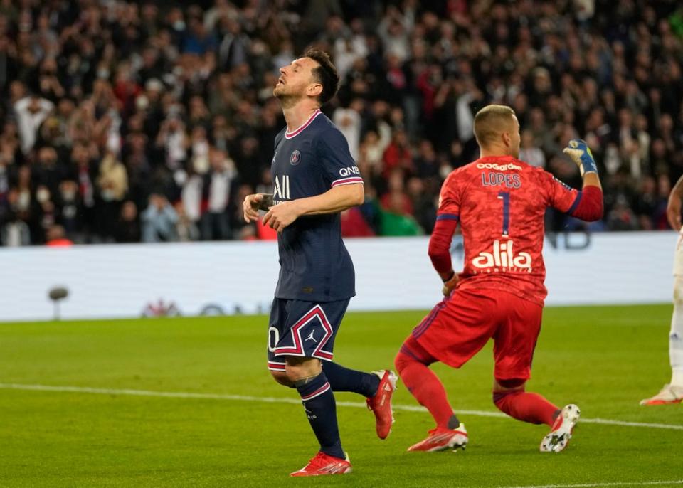 Lionel Messi is still searching for his first Paris St Germain goal (Francois Mori/AP). (AP)