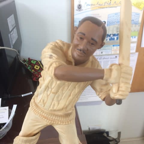 Sir Frank Worrell figurine - Credit: Nick Hoult for The Telegraph