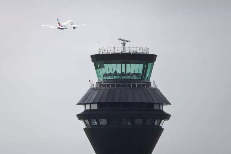 A view of Manchester Airport control tower