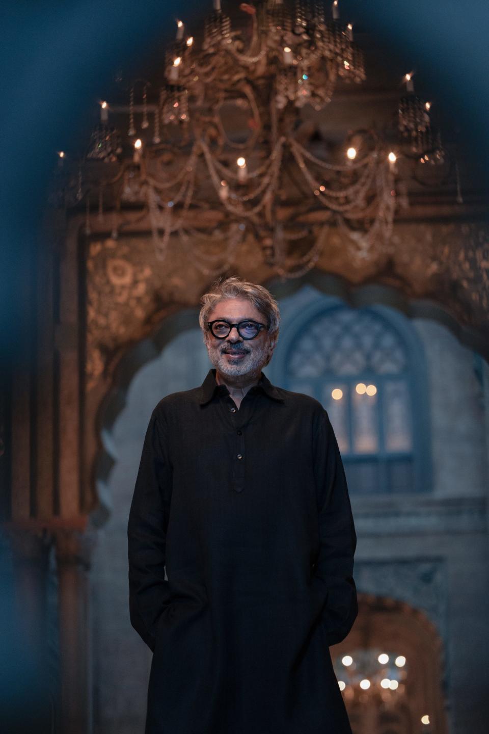 Sanjay Leela Bhansali on the sets of Netflix's "Heeramandi: The Diamond Bazaar".