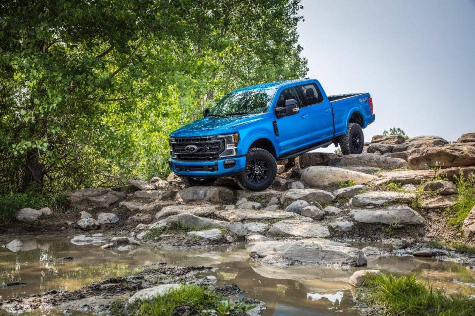 The 2020 Ford F-series Super Duty pickup with Tremor Off-Road package.