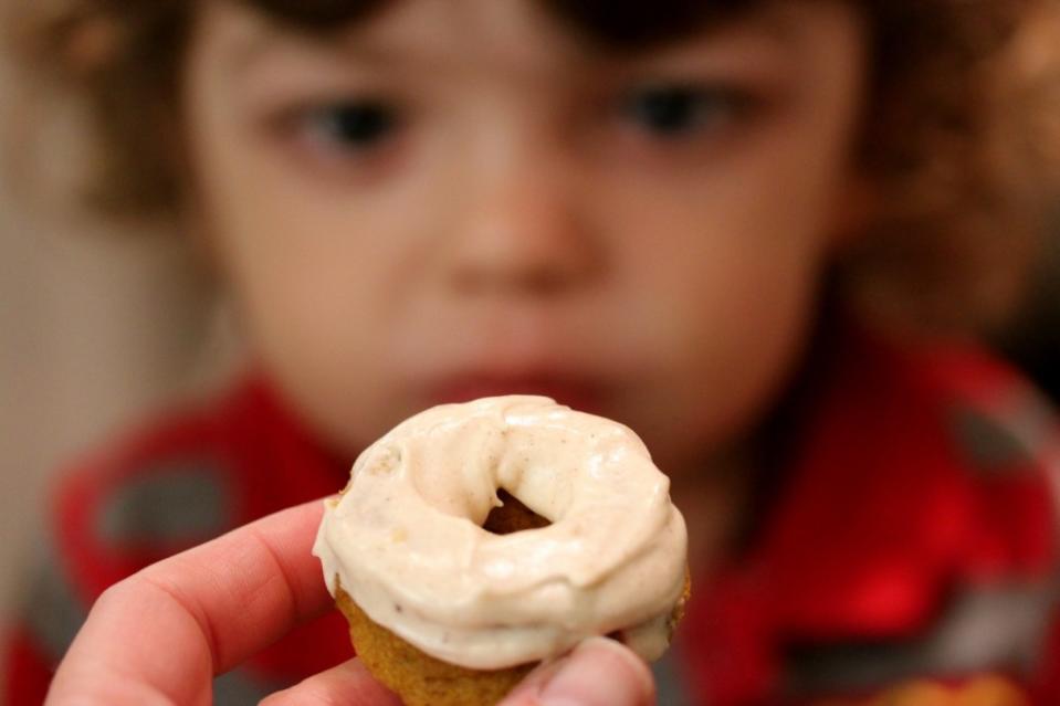 Baked Pumpkin Donuts With Cinnamon Cream Cheese Frosting