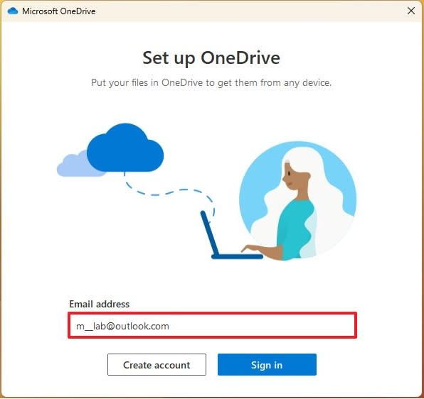 OneDrive setup