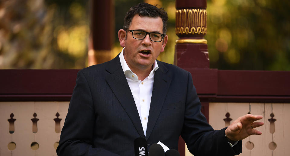 Victorian Premier Daniel Andrews addresses the media during a press conference in Melbourne, Wednesday, September 15, 2021. Source: AAP