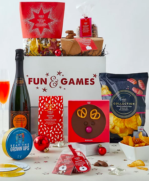 Family Christmas Food, Fun & Games Crate. (Marks & Spencer)