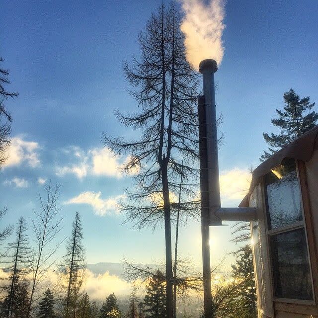 The Busbys’ off-the-grid yurt in Montana