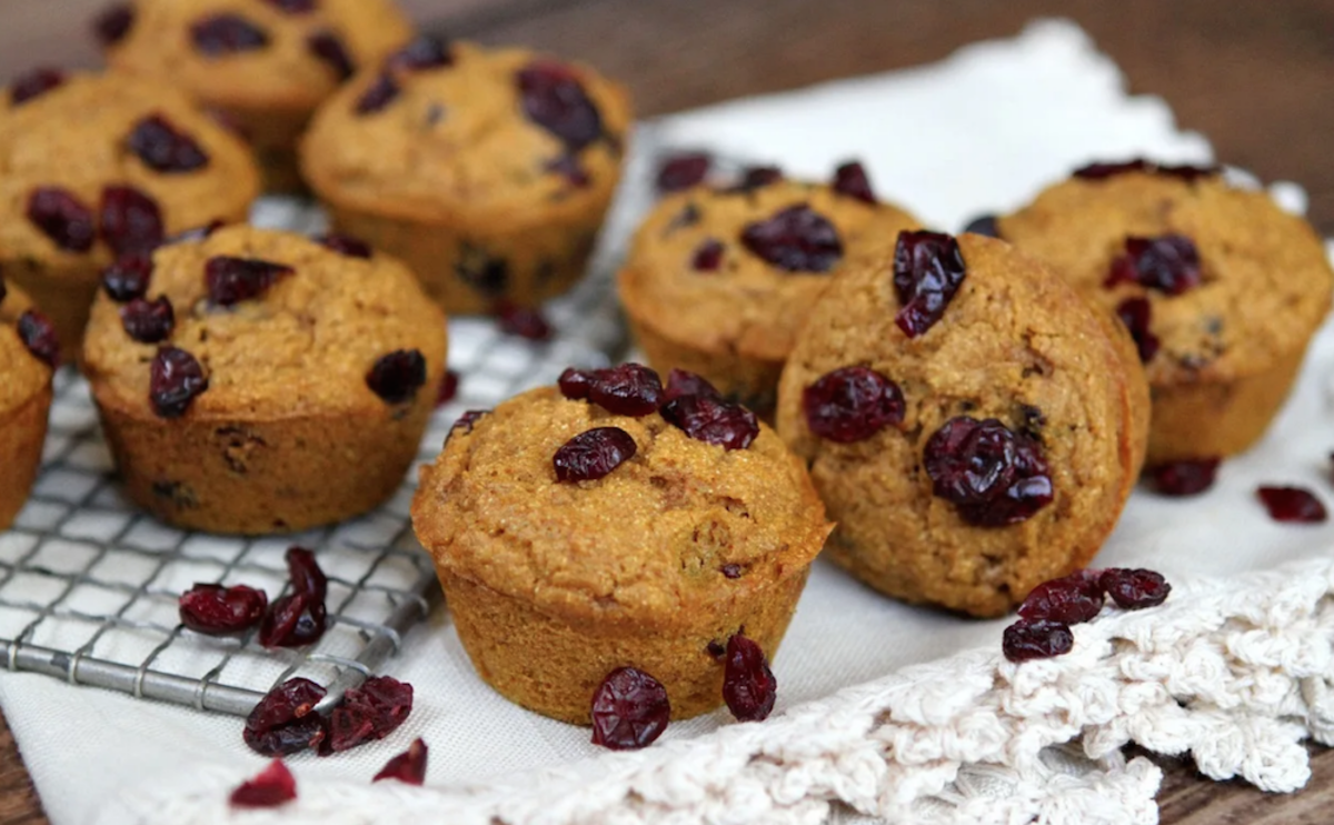<p>Lori Lange</p><p>These pumpkin cranberry cornbread muffins are slightly sweetened, they have the texture of cornbread, and the pumpkin and cranberry add an interesting flavor profile to the recipe. </p><p><strong>Get the recipe: <em><a href="https://parade.com/348492/lorilange/pumpkin-cranberry-cornbread-muffins/" rel="nofollow noopener" target="_blank" data-ylk="slk:Pumpkin Cranberry Cornbread Muffins;elm:context_link;itc:0;sec:content-canvas" class="link rapid-noclick-resp">Pumpkin Cranberry Cornbread Muffins</a></em></strong></p>