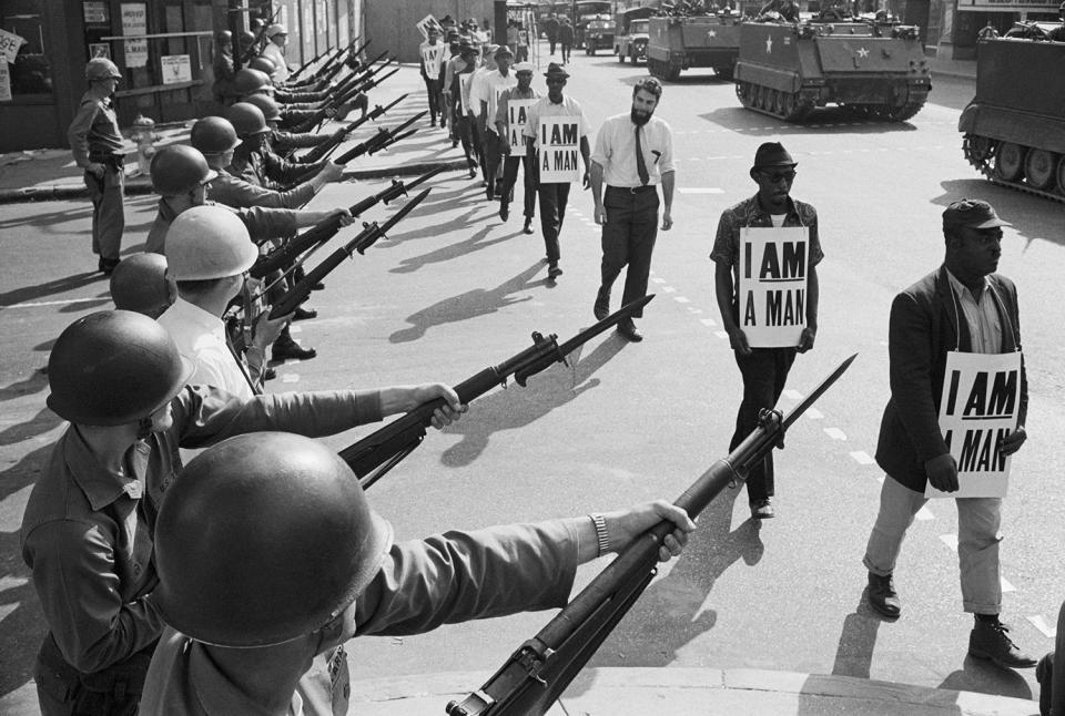 Soldiers at Civil Rights Protest