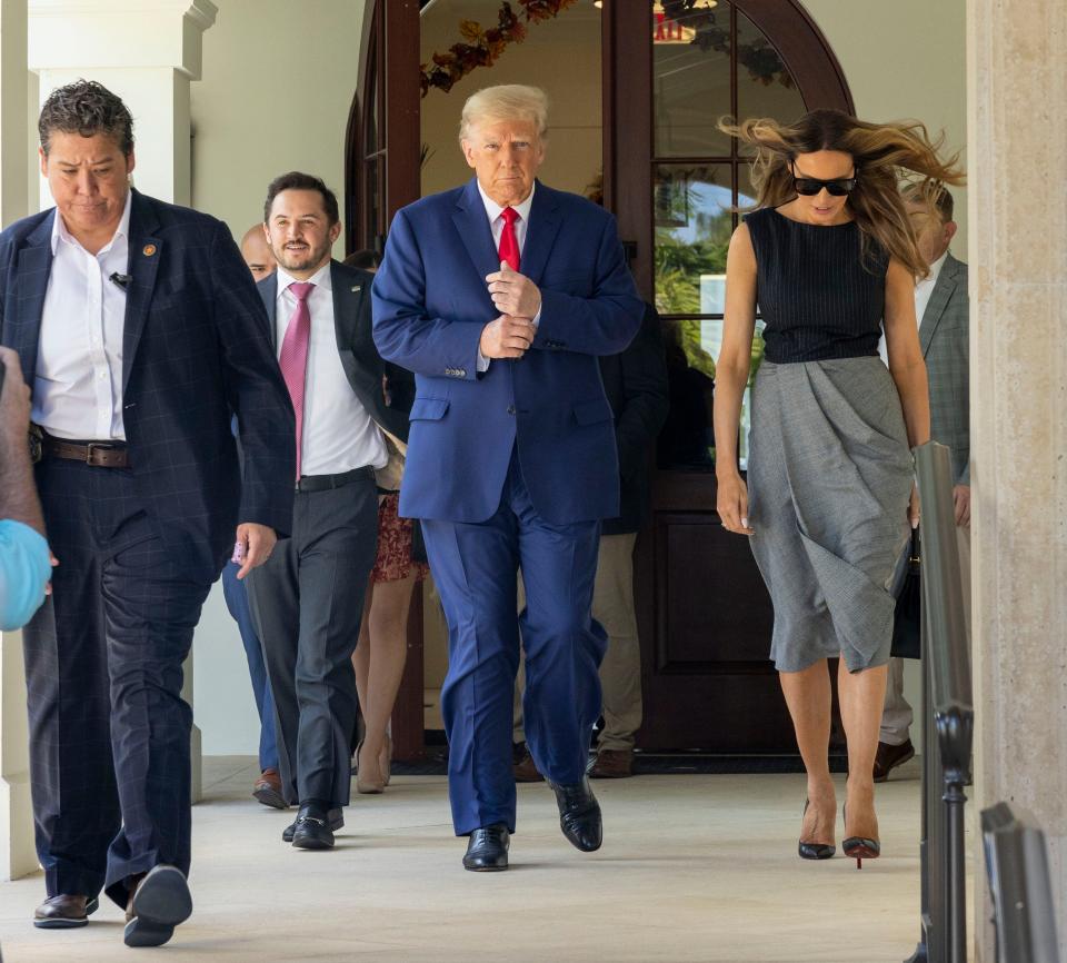 Former President Donald Trump and his wife Melania cast their ballots in Palm Beach in November 2022.