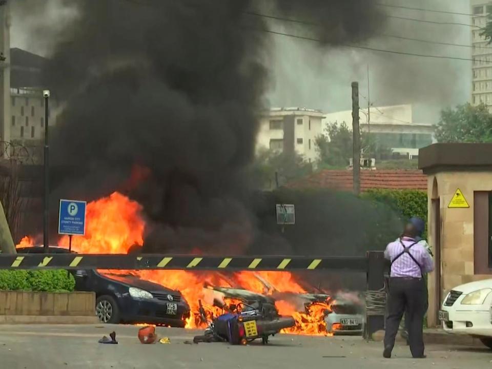 Nairobi attack: Terror group al-Shabaab claims responsibility for suicide bombing at Kenyan hotel complex as reports say at least five killed