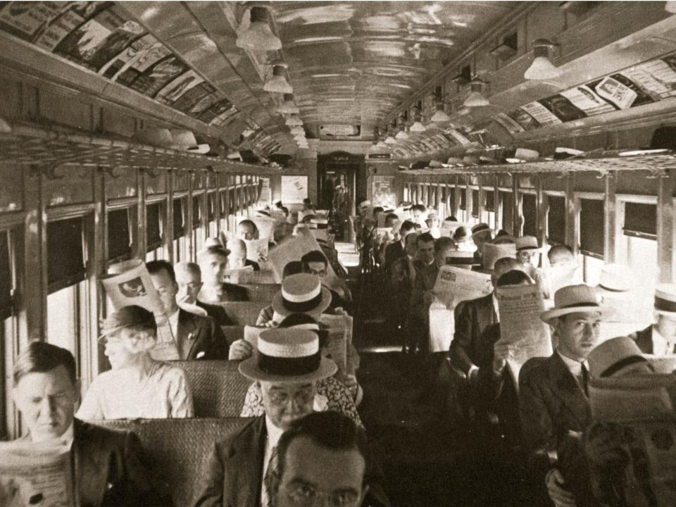 new york rail commuters 1920s