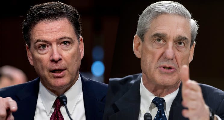 James Comey and Robert Mueller.