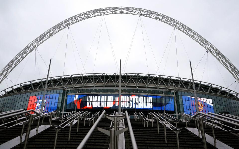 The FA has decided against lighting up the Wembley arch in the colours of the Israeli flag for tonight's fixture