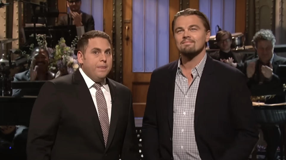 Jonah Hill and Leonardo DiCaprio on SNL