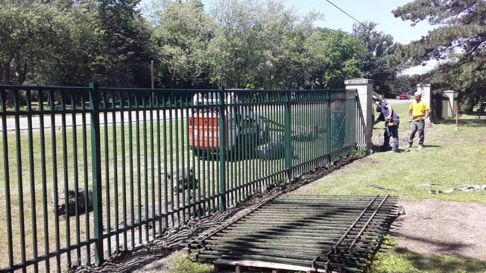 A section of new fence at Roselawn. Provided photo