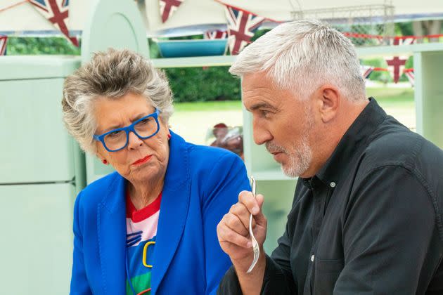 Prue Leith and Paul Hollywood. (Photo: C4/Love Productions/Mark Bourdillon via PA Media)