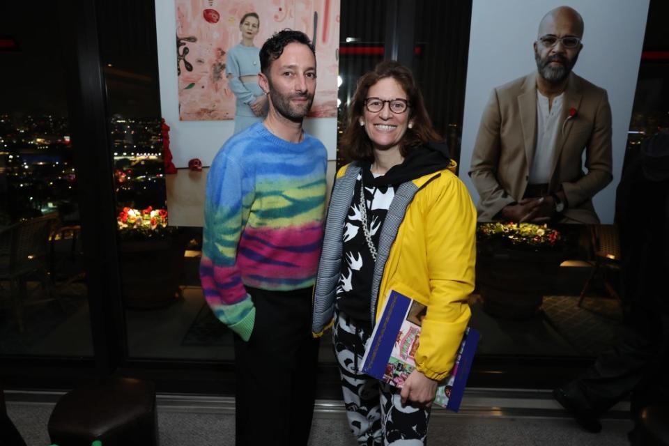 Jonathan Frydman and Maïa Morgensztern at TheWrapBook Launch Party 2024