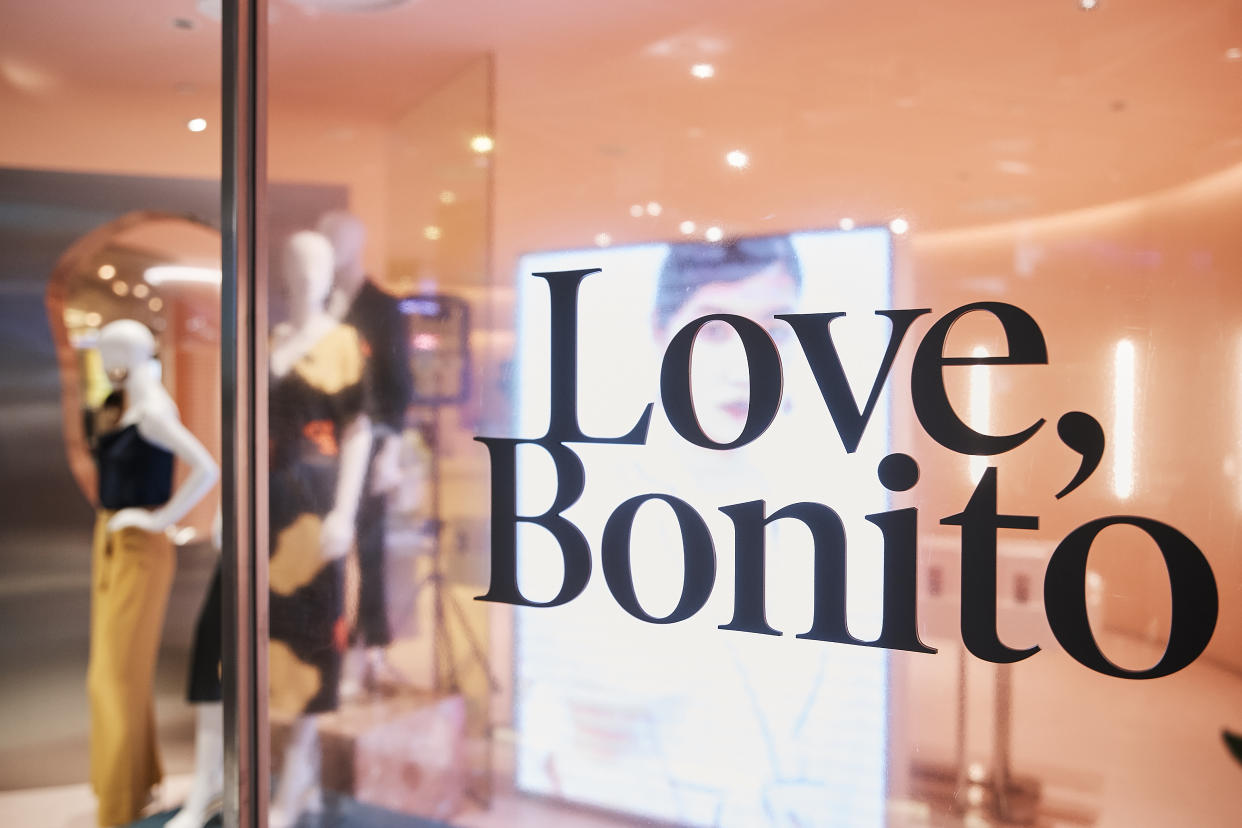 Front store logo, Love, Bonito. (PHOTO: LOVE BONITO)