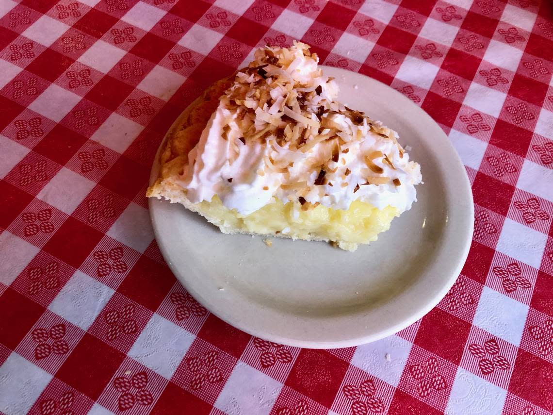 Coconut pie at Montgomery Street Cafe.