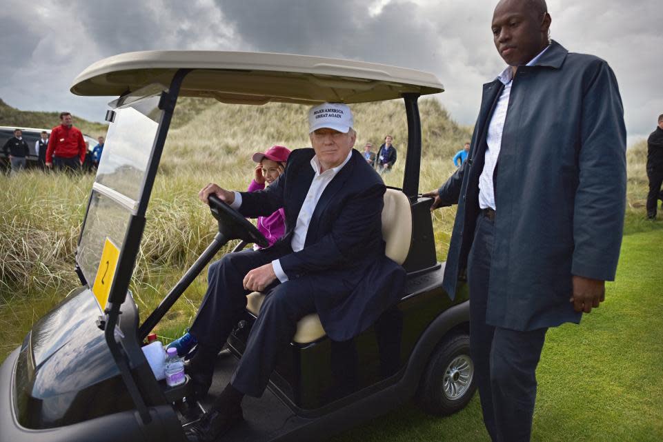 Donald Trump says he achieves regular exercise through golf