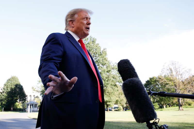 President Trump departs the White House on campaign travel to Fayetteville, North Carolina