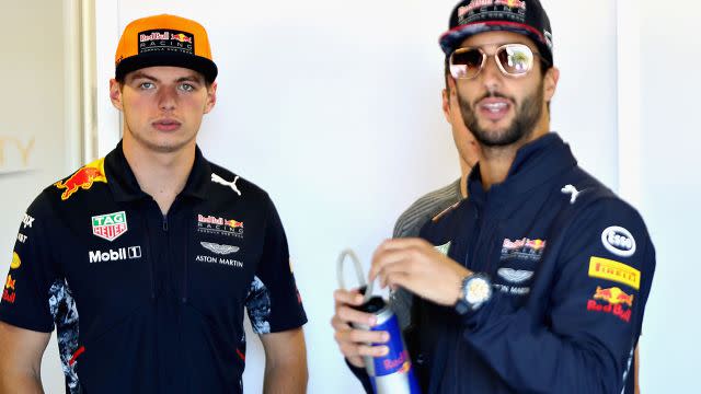 Verstappen and Ricciardo. Image: Getty