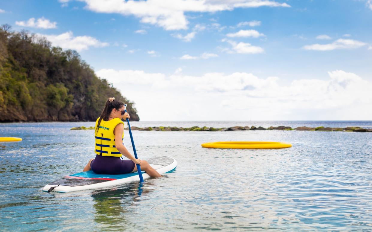 Sandals Saint Vincent paddle boarding