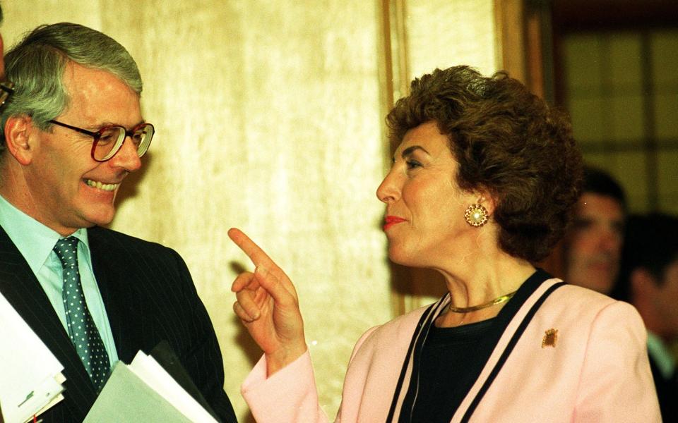 Sir John Major, the former Prime Minister, with Edwina Currie - PA