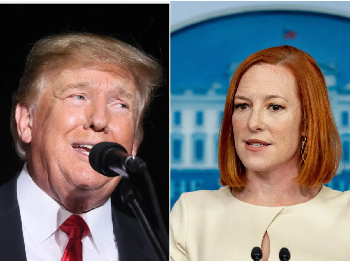 Trump says Jen Psaki has 'really beautiful red hair' and MSNBC want to hire her ..