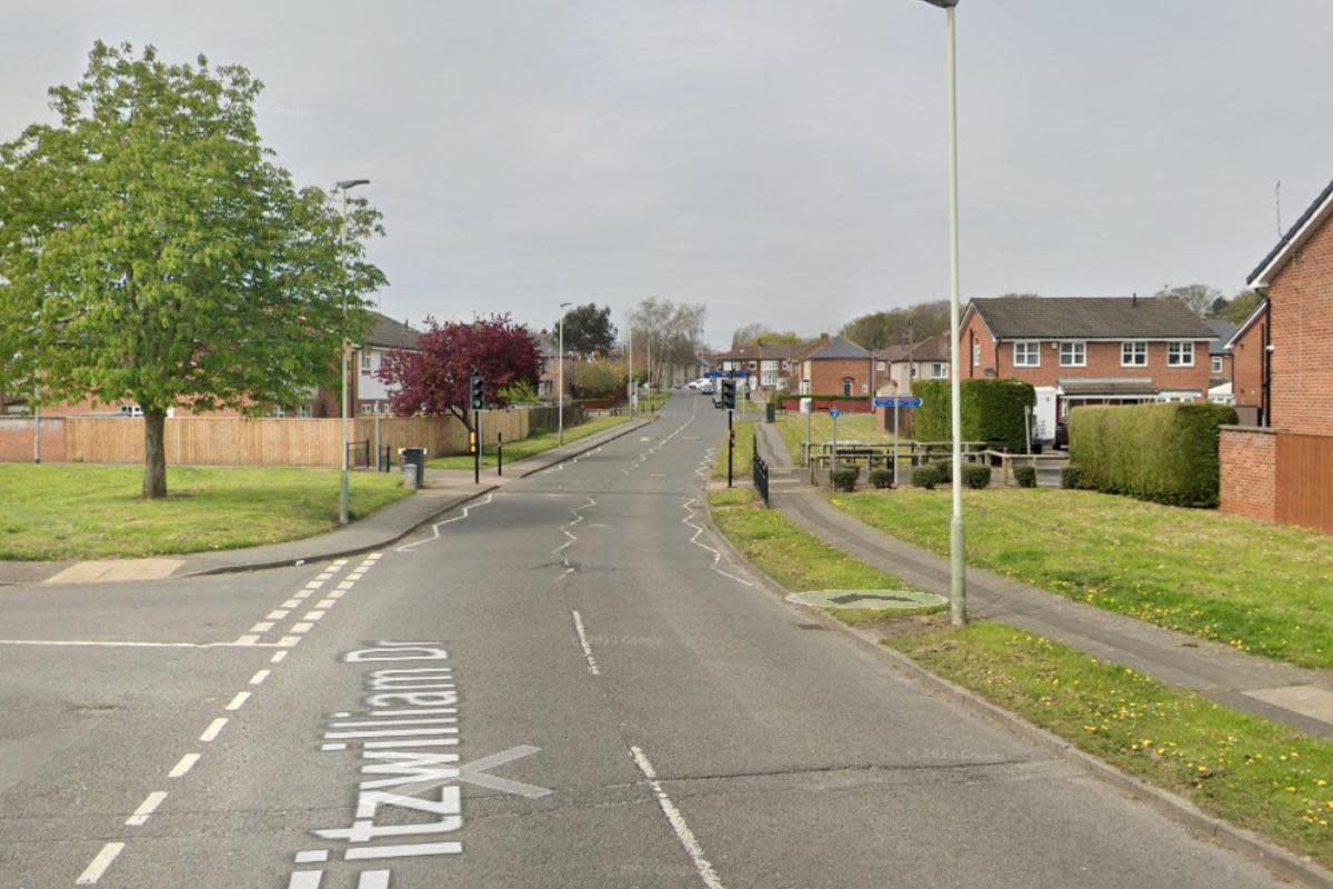 A cyclist was injured in Fitzwilliam Drive, Darlington <i>(Image: Google)</i>