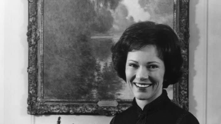 circa 1970 rosalynn smith carter, wife of american president jimmy carter she grew up alongside the future president in plains, georgia and assisted him in running his family peanut farm photo by mpigetty images