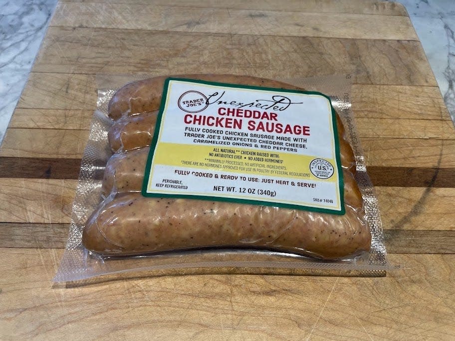 Trader Joe's Unexpected-cheddar chicken sausage