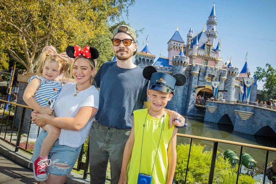 <p>This is what dreams are made of! The <em>Younger</em> star and mom of three took her oldest two kids — son Luca, 9, and daughter Banks, 2 — to Disneyland in California with her husband, singer-songwriter <a href="https://people.com/tag/matthew-koma/" rel="nofollow noopener" target="_blank" data-ylk="slk:Matthew Koma;elm:context_link;itc:0;sec:content-canvas" class="link ">Matthew Koma</a>. Seen here in front of Sleeping Beauty Castle, the family said they were most excited to take a ride on Space Mountain!</p>