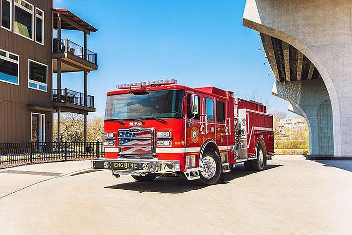 The first Pierce Volterra zero-emissions pumper has been placed in service with the Madison Fire Department, making it the first electric fire truck in service in North America.