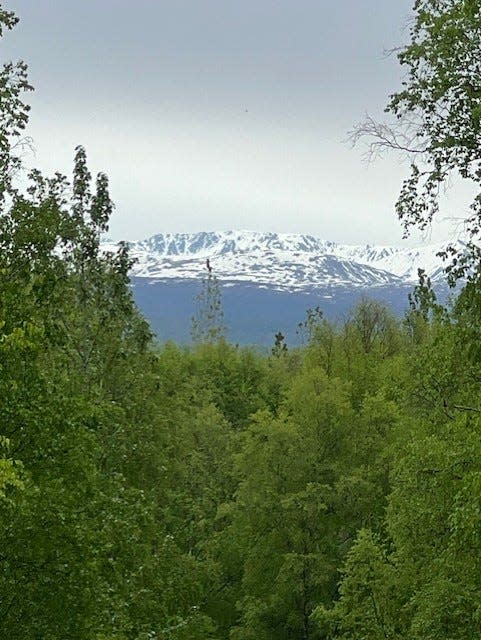 One of many mountain ranges seen in Alaska in June 2023.