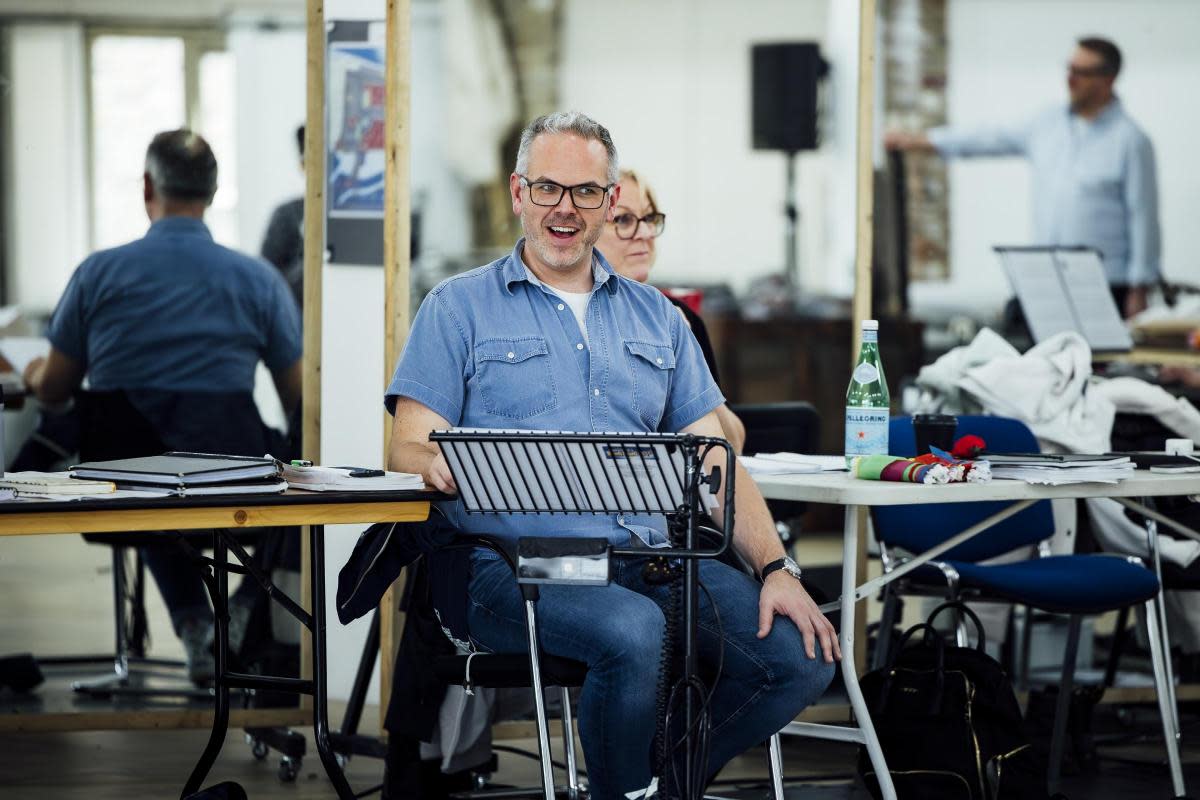 Director Thom Sutherland in the Chitty Chitty Bang Bang rehearsal room <i>(Image: Becky Lee Brun)</i>