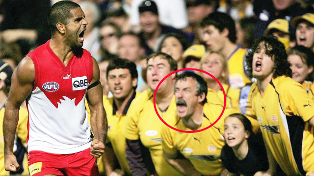 West Coast Eagles Football Club fan and supporter with painted