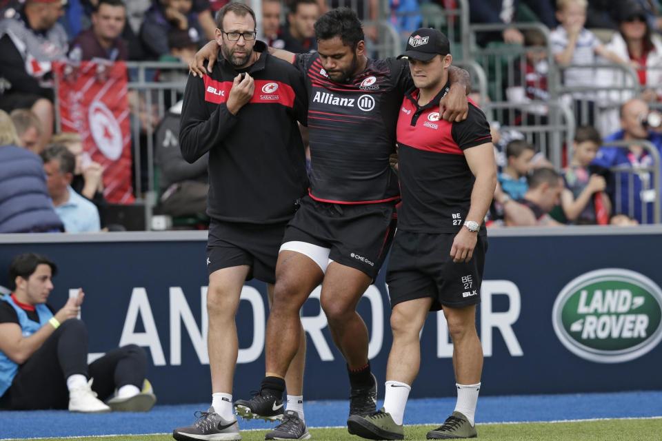 Injury woes: Vunipola left the pitch just before half-time: Getty Images