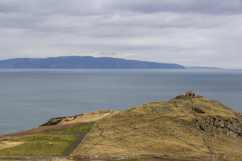 A view from Torr Head on the north Antrim coast looking over the Straits of Moyle towards the tip of the Mull of Kintyre in southwest Scotland which is a distance of 12 miles at its closest (Liam McBurney/PA) (PA Wire)