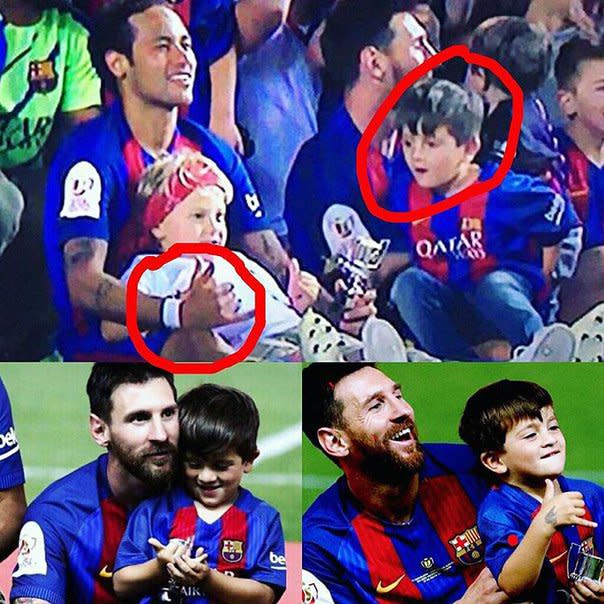 Neymar & Messi und ihre Kinder